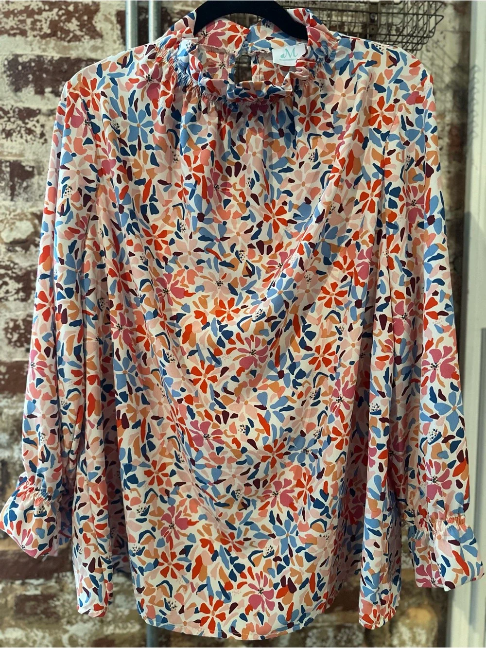 NWOT Shop The Mint Tried and True White Floral Blouse, Size XL